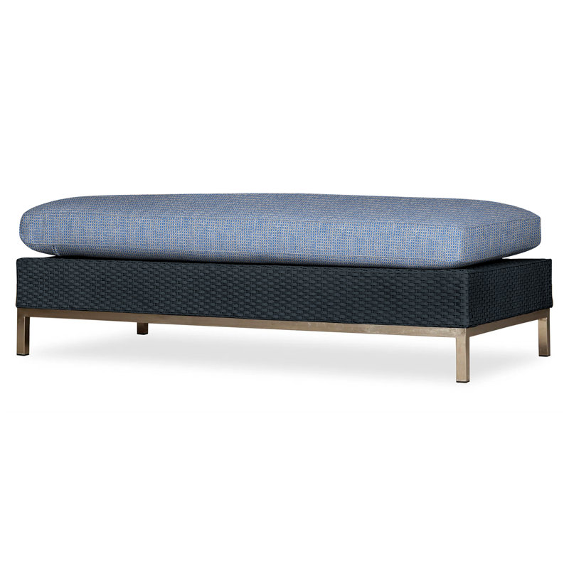 Elements Outdoor Ottoman, Demo Skyway, Hickory