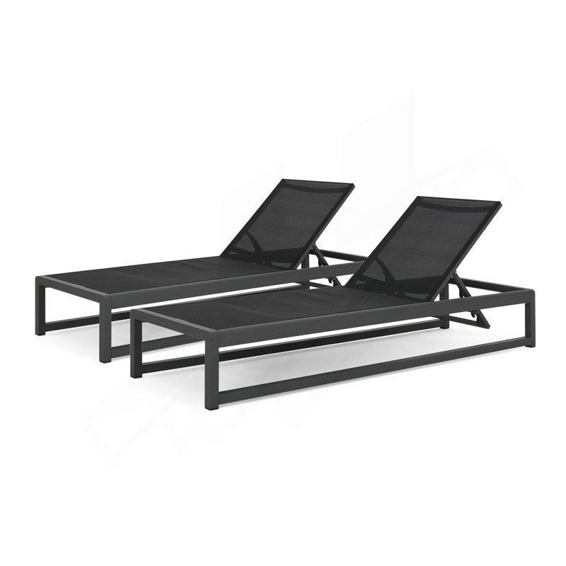 MODESTA CHAISE LOUNGE, Black