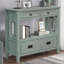 Console en bois de pin avec 4 tiroirs et tablette de rangement Farmhouse-1768410987