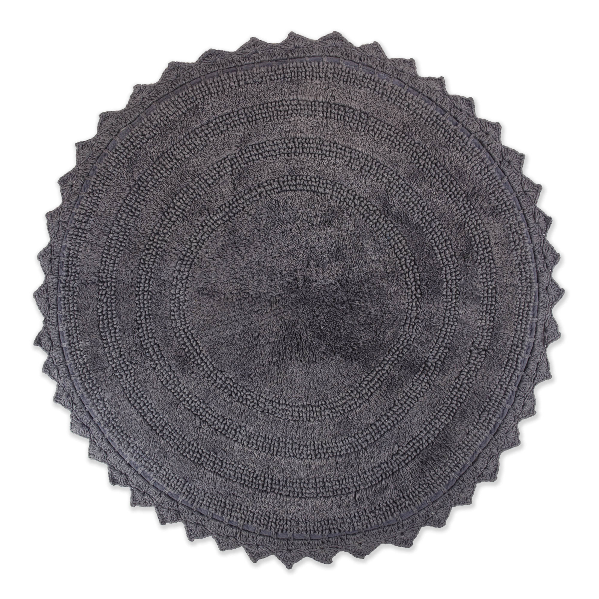 Lisk Cotton Blend Bath Rug, Gray