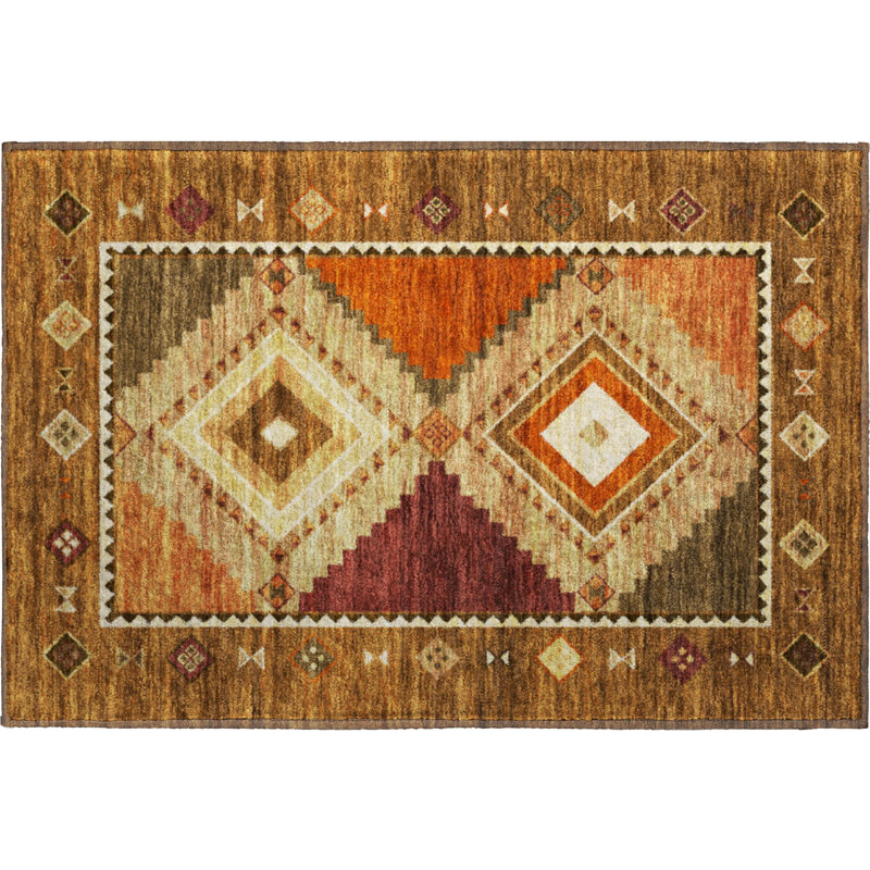 Tapis bleu Yamel AMF177 lavable à la machine de qualité supérieure, Rectangle 1 pi 8 po x 2 pi 6 po