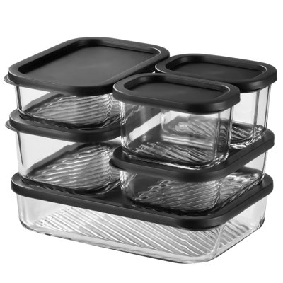 12 Piece Glass Airtight Meal Prep & Storage Containers with Lids