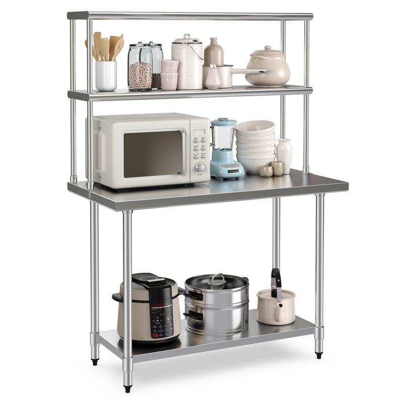 Table de travail en acier inoxydable l 30 po x L 48 po