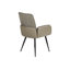 Chaise de salle à manger, 36 po de hauteur, ensemble de 2, rembourrée, latérale, salle à manger, tissu de cuisine, aspect cuir taupe, contemporain, moderne