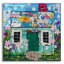 Art mural épique «The Turquoise Cottage» par Carrie Sharp, 12 po x 12 po