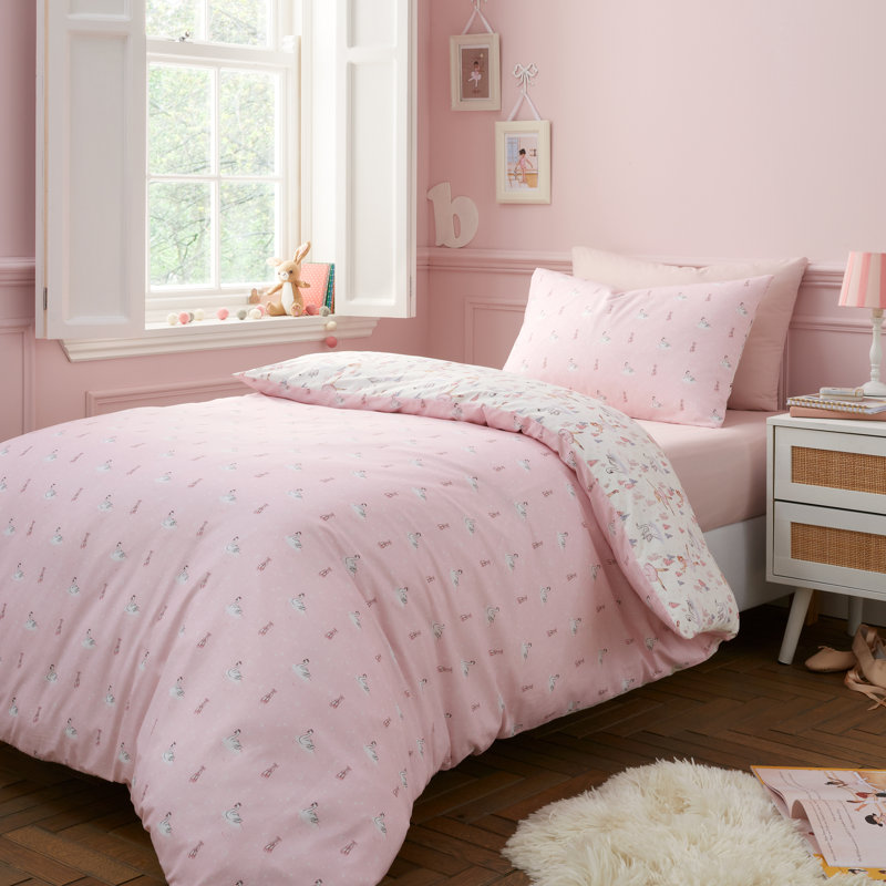 Ballerina Cotton Duvet Cover Set, Toddler Duvet Cover Set + 1 additional Pillowcase