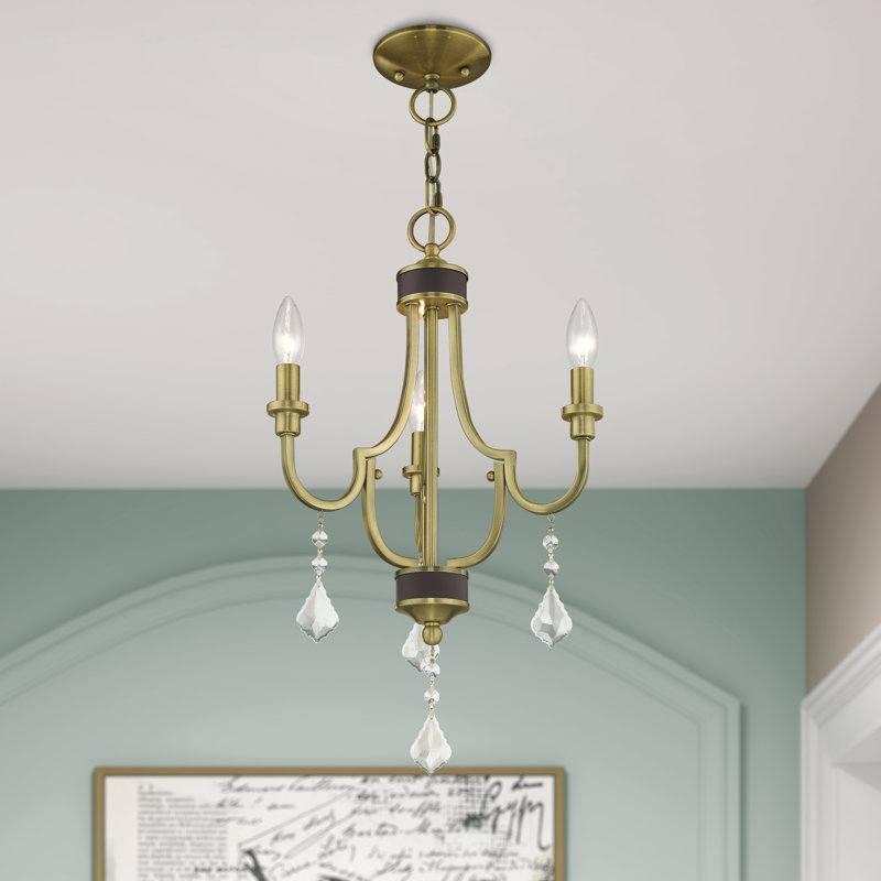 Danaleigh 3 - Light Dimmable Classic / Traditional Chandelier, Antique Brass