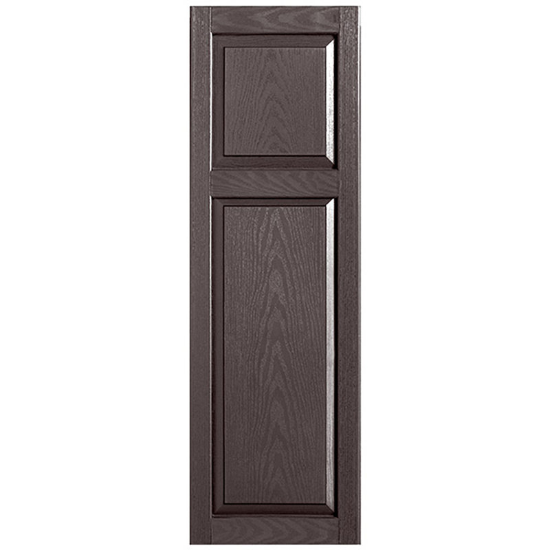 Paire de volets sur mesure en vinyle sur mesure, 15 po, 57 po, Chocolat
