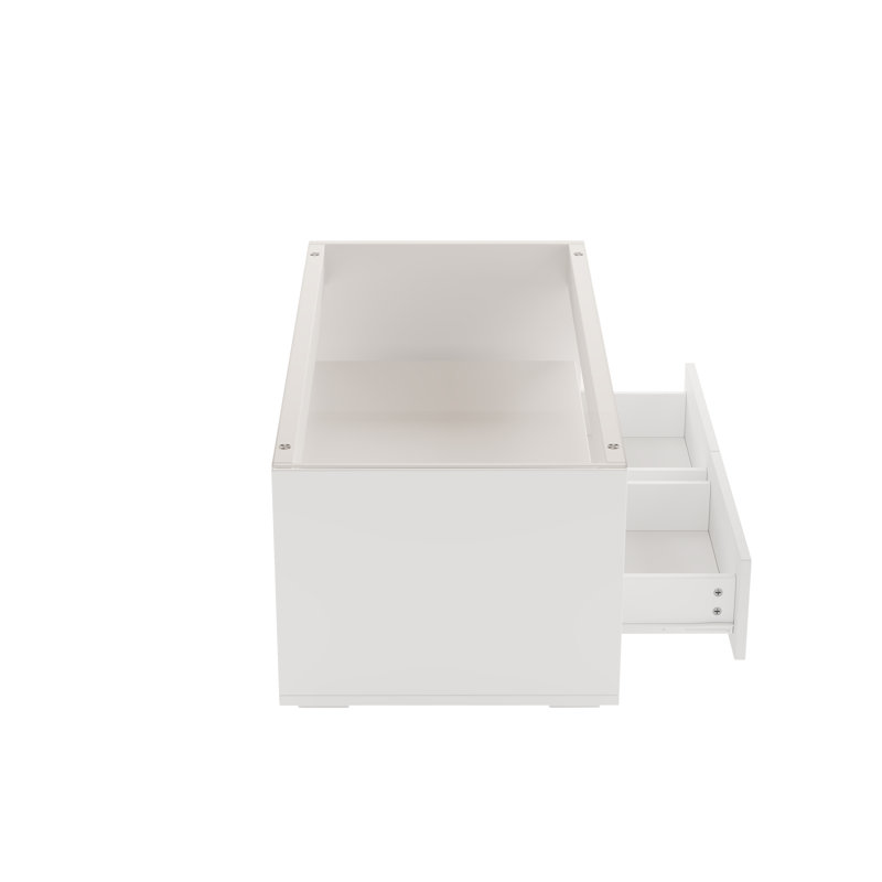 Coffee Table with Storage, White