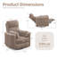 Fauteuil inclinable électrique berçant, fauteuil inclinable avec coussins réglables, accoudoirs ronds et port USB-131021893