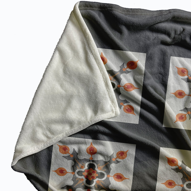 Schueler Plain Weave / Muslin Throw Blanket, Grey