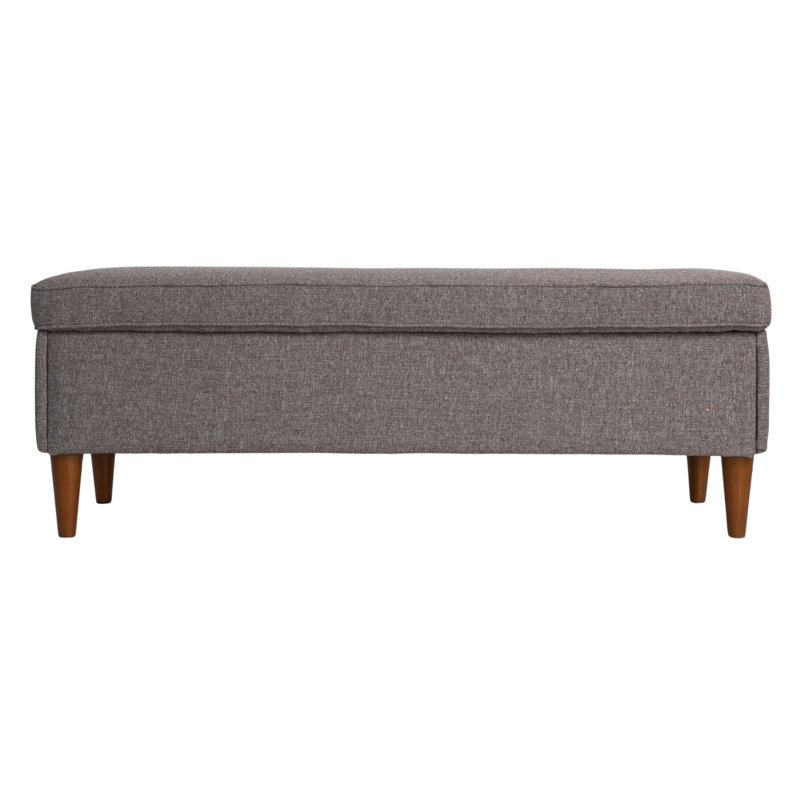 Atley Upholstered Storage Bench, Gray Fabric