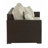 Serta Laguna Outdoor All-Weather Wicker Patio Sofa with 6-Inch Cushions, Brown Frame, and Quick-Dry Olefin Fabric