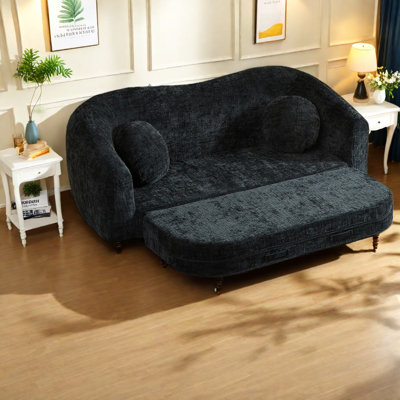 Compression Convertible Sofas, 86 Inch Chenille Modern Home Lounger