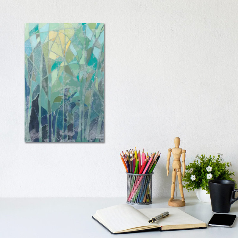 Stained Glass Forest II by Grace Popp - Gallery-Wrapped Canvas Giclée on Canvas, Canvas, 20.32 cm H x 30.48 cm W