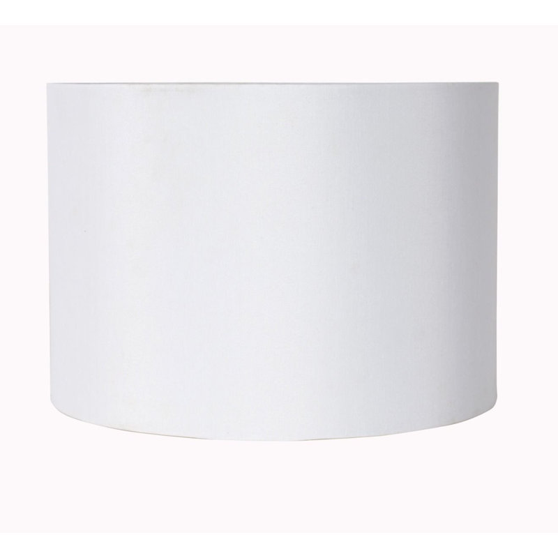 25cm H Silk Round Pendant Shade ( Screw On ) in White