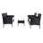 Wicker 4 - Person Patio Conversation Set with Cushions-1287702939