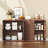 61.8'' W Sideboard Buffet Cabinet With Fluted Doors And Adjustable Shelves (Set of 2)-1663909566