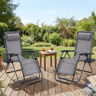 Chaise pliante inclinable Anais (ensemble de 2) Anais