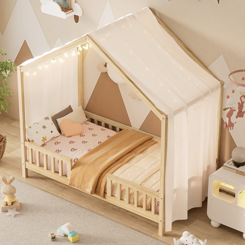 Lit simple Montessori, Naturel, Lit simple