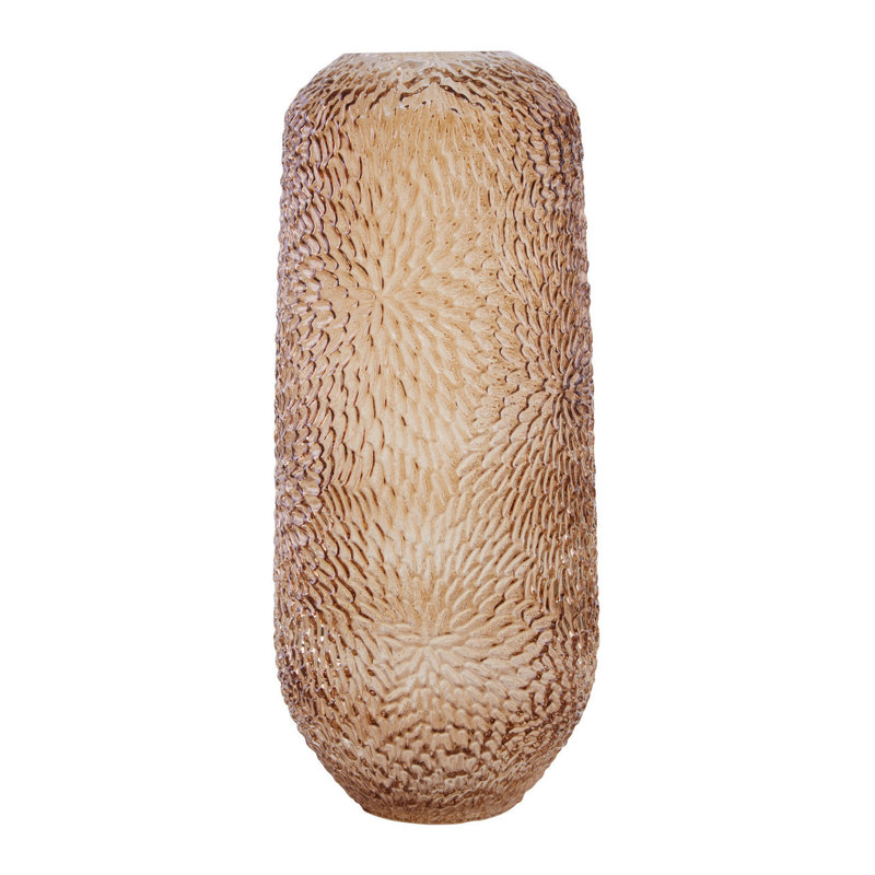 Savoie Glass Table Vase, Amber