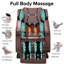 Fauteuil de massage inclinable chauffant en similicuir-323134349
