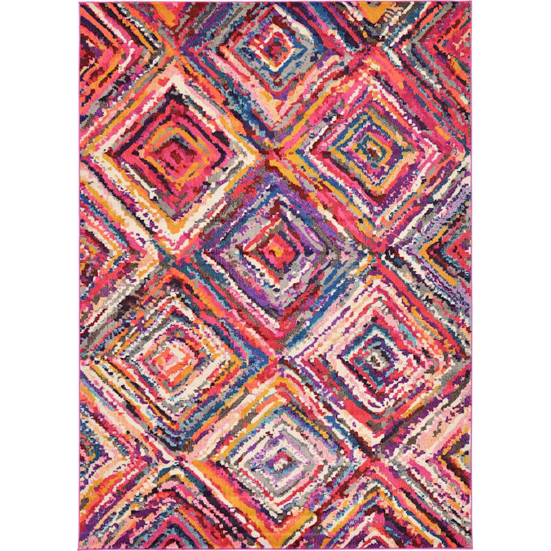 Abstract Indoor Rug, Rectangle 7' x 10'