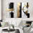 New Balance Dreams Abstract Gold and Black - modern 3 Piece Print Set abstract wall art set-1936092124-1936092134