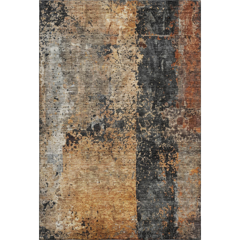 Premium Machine Washable Jessie AMF1205 Abstract Rug, Rectangle 3' x 5'