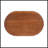 44 Inch Wood Oval Coffee Table With X-Shaped Base-1960573751