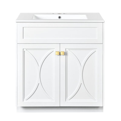 Meuble-lavabo 30 po avec lavabo en céramique