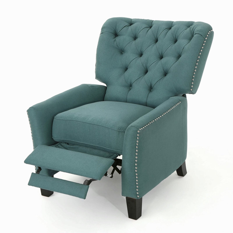 Fauteuil inclinable moderne en tissu, Sarcelle
