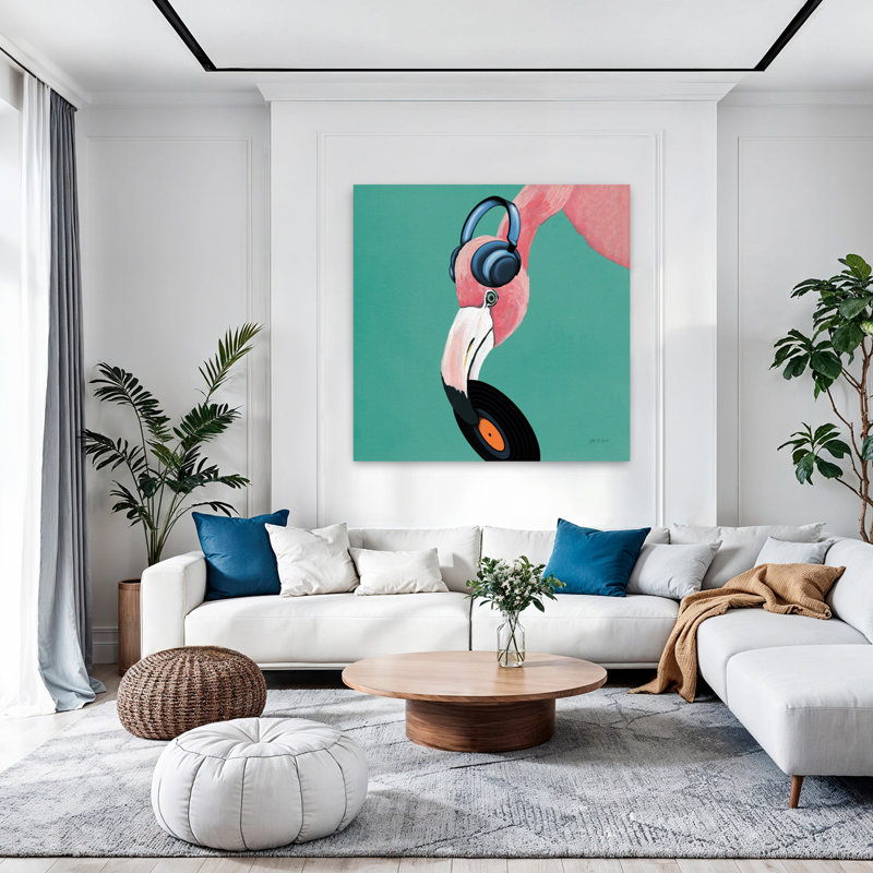 Wild Iv Sq, art fantaisiste tropical, H 48 po x l 48 po