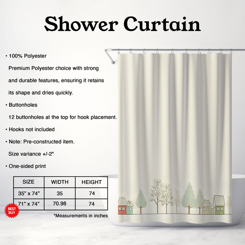 Rideau de douche Winter Comfort - Premium, L 71 po x L 74 po