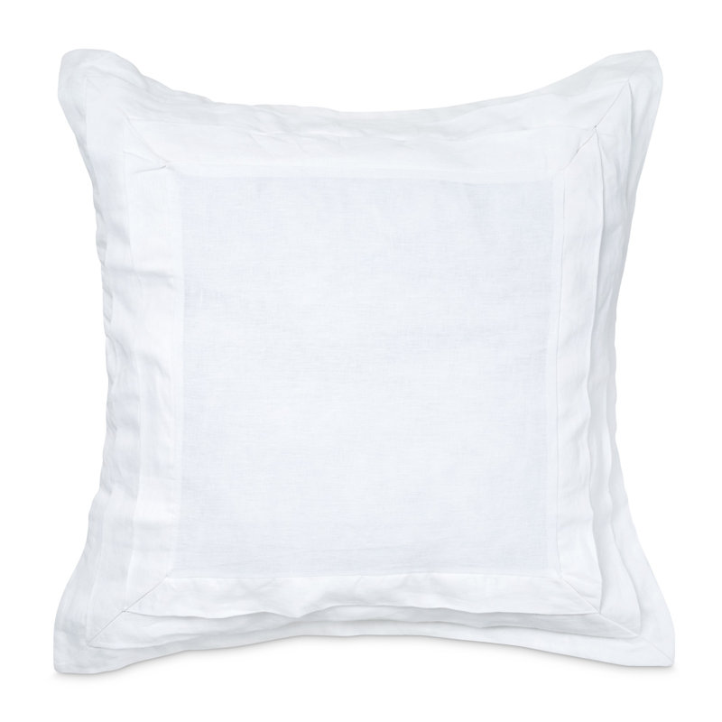 Addison Linen Duvet Set - White, Queen Duvet Cover + 4 Shams + 1 Pillow