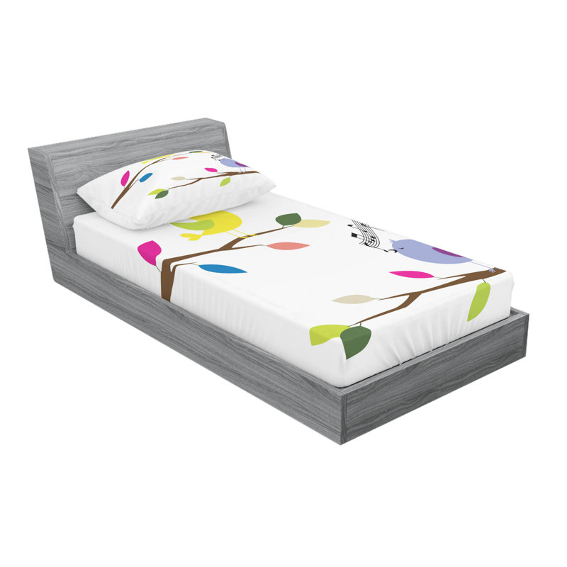 Microfiber Sheet Set, Twin Sheet Set with Fitted Sheet