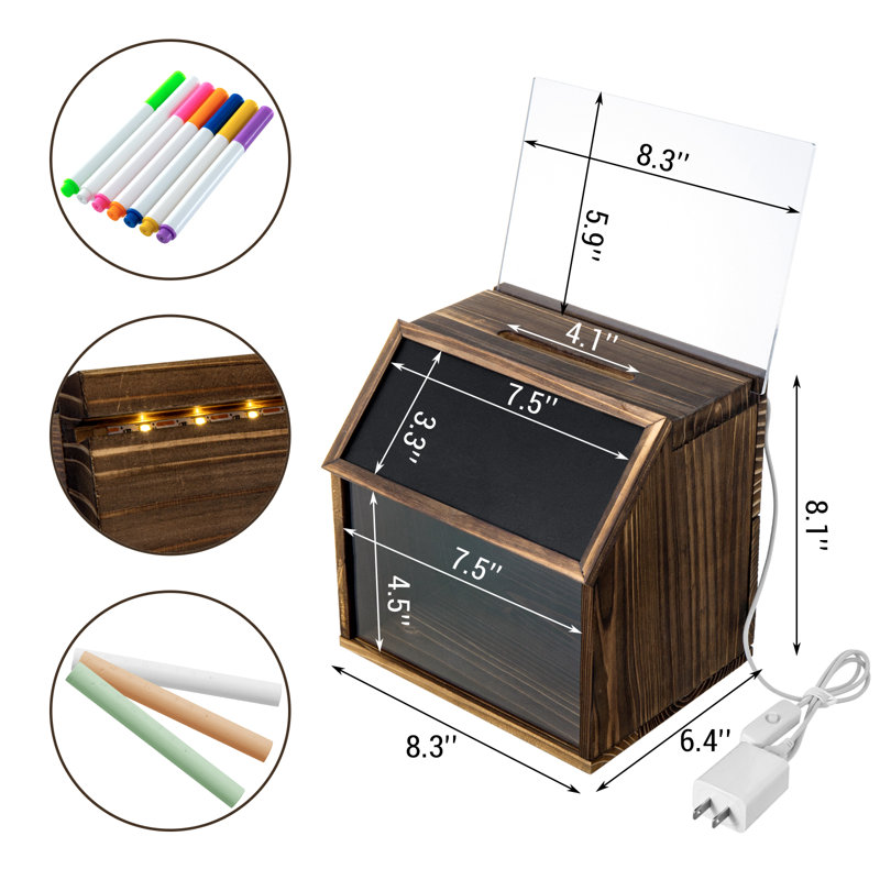 Boîte de dépôt de cadeaux, astuce et urne