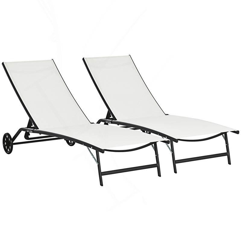 Méridienne pour l'extérieur 2 pièces Outsunny