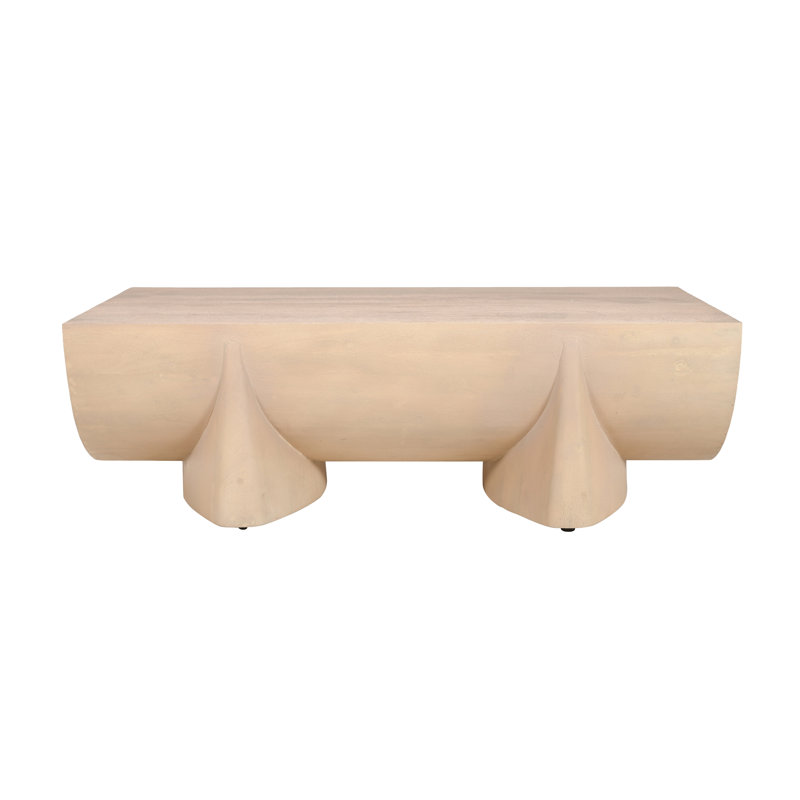  Table basse en rondins avec fabrication en bois de manguier massif - L 48 po