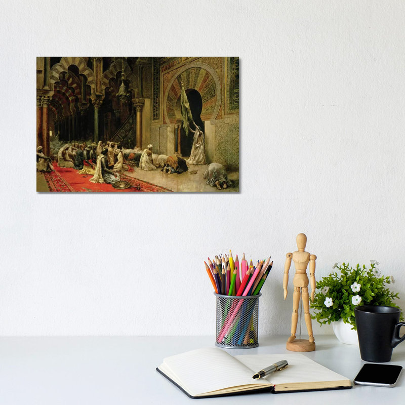 Interior Of The Mosque At Cordoba, C.1880 by Edwin Lord Weeks - Wrapped Canvas Print, 20.32 cm H x 30.48 cm W