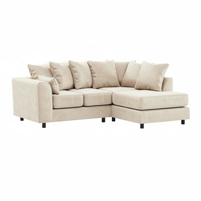 4 Seater Velvet Sofa & Chaise