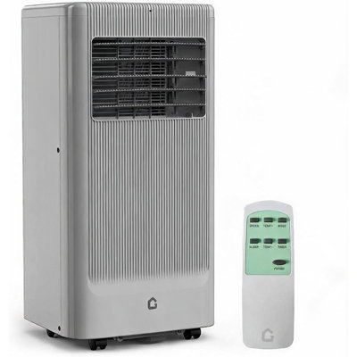 Climatiseur portatif 10000 BTU - CA 3 en 1 avec ventilateur et déshumidificateur - Silencieux, télécommande, minuterie 24H, ensemble de fenêtre, autoportant - Refroidit les pièces jusqu'à 450 pieds carrés - Standard américain, panneau de commande 
