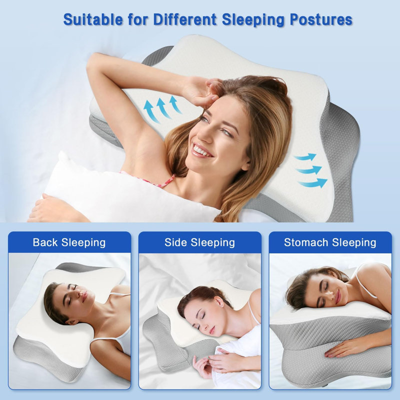 Coussin cervical ajustable pour mousse à mémoire de forme