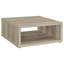 Table basse carrée en bois d'ingénierie avec finition en pin vieilli, moderne et durable pour tout espace de vie-1901863100