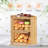 Bread Box, Bamboo Bread Container, 2-tier Bread Bin