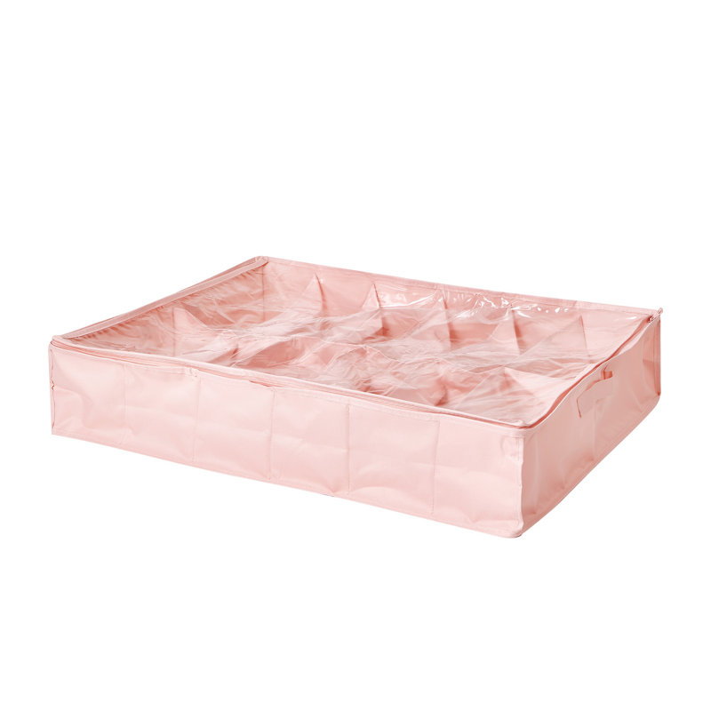 Porte-chaussures sous le lit - Rangement TUSK® College - Quartz rose