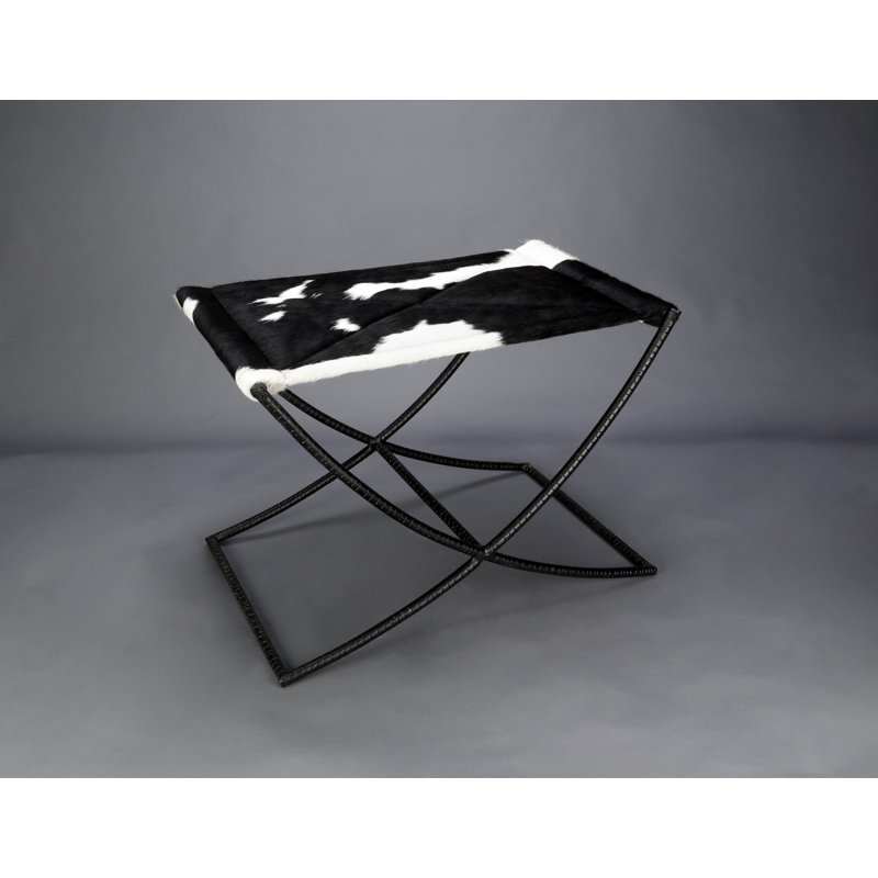 Tabouret en métal Hermilda, Noir
