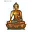 Statue de Bouddha Bhumisparsha en laiton, 10 po de haut Figurine religieuse fabriquée à la main pour salle de méditation et autel domestique