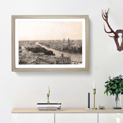 Skyline of Verona Italy - Picture Frame Painting Print