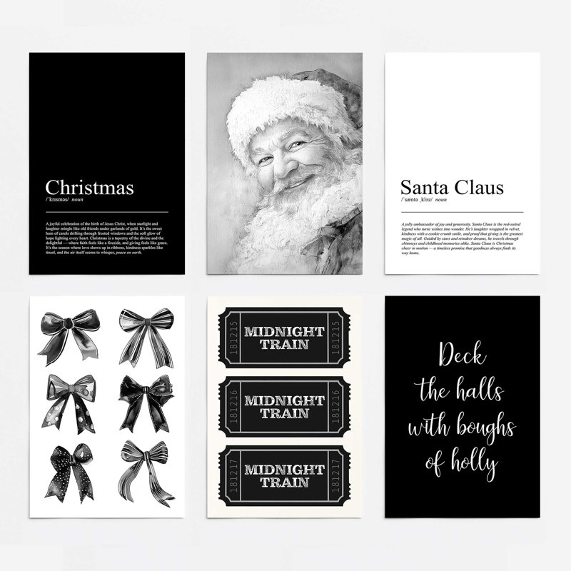 Silent Night Collection, ensemble de 6 reproductions d'art, H 16 po x l 72 po